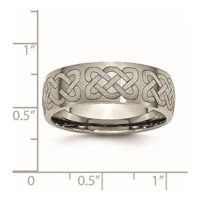 Titanium 8mm Celtic Wedding Band – view 8