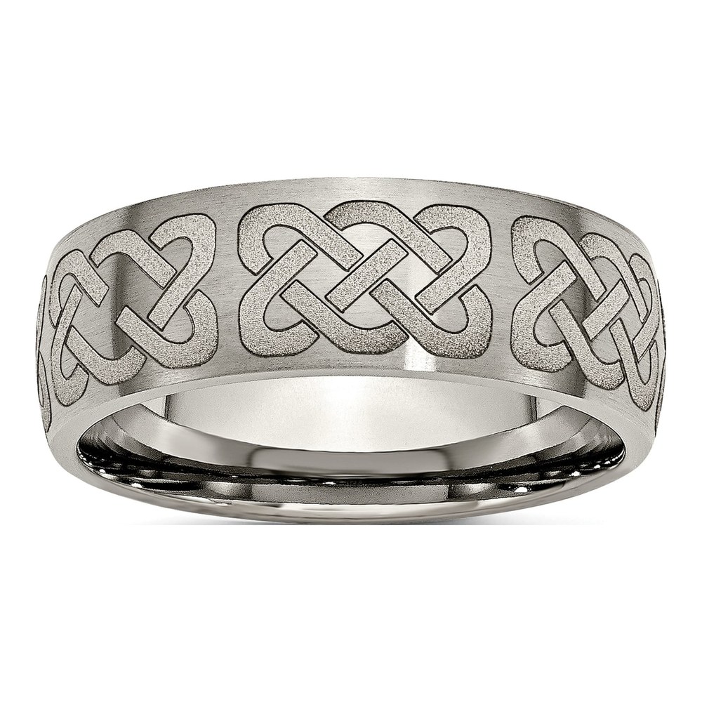 Titanium 8mm Celtic Wedding Band