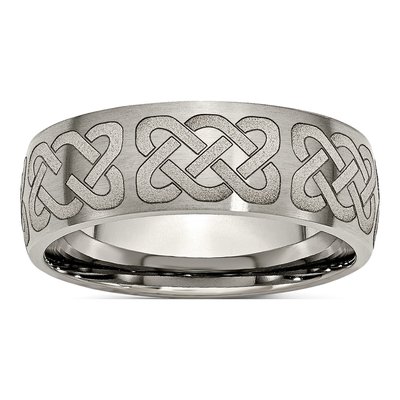 Titanium 8mm Celtic Wedding Band