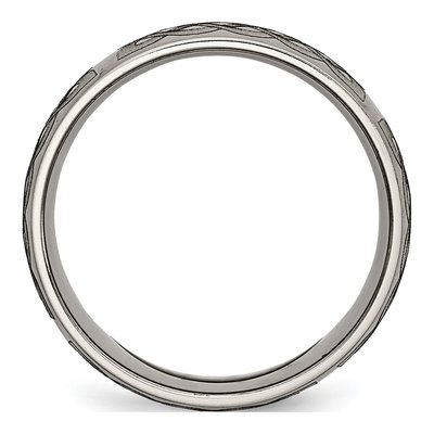 Titanium 8mm Celtic Laser Wedding Band – view 4
