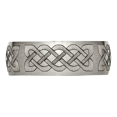 Titanium 8mm Celtic Laser Wedding Band – view 5