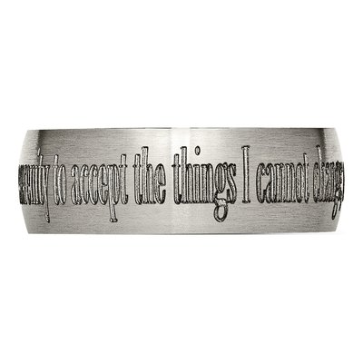 Titanium 8mm Serenity Prayer Wedding Band – view 5