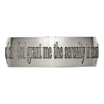 Titanium 8mm Serenity Prayer Wedding Band – view 6