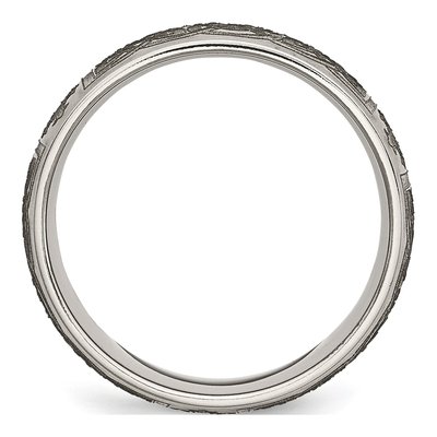 Titanium 8mm Celtic Cross Wedding Band – view 4