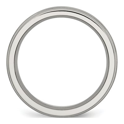 Titanium 6mm Grooved Comfort-Fit Wedding Band – view 3