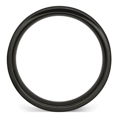 Black Titanium 6mm Cross Wedding Band – view 3