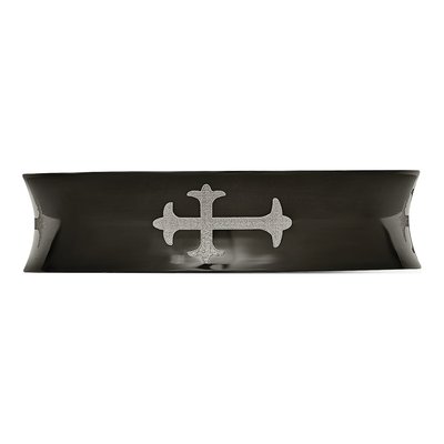 Black Titanium 6mm Cross Wedding Band – view 4