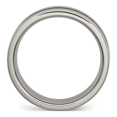 Titanium 8mm Black Carbon Fiber Wedding Band – view 4