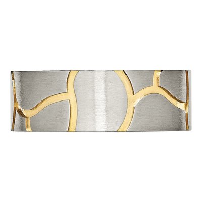 Titanium 8mm IP Grooved Wedding Band – view 4