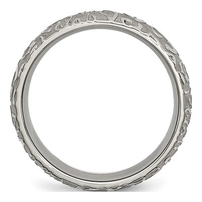 Titanium 8mm Textured Wedding Band – view 3