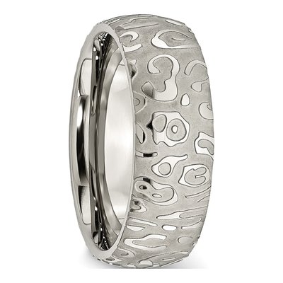 Titanium 8mm Textured Wedding Band – view 5