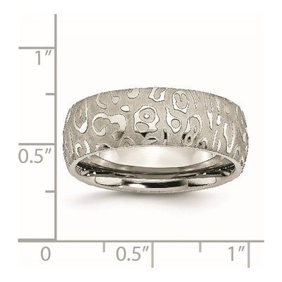 Titanium 8mm Textured Wedding Band – view 7