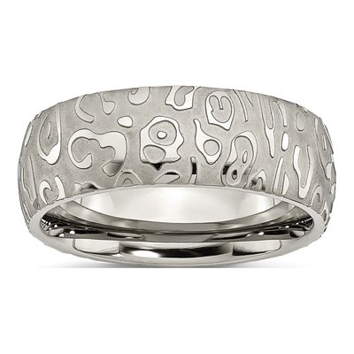 Titanium 8mm Textured Wedding Band