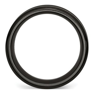Titanium 9mm Black Concave Wedding Band – view 3