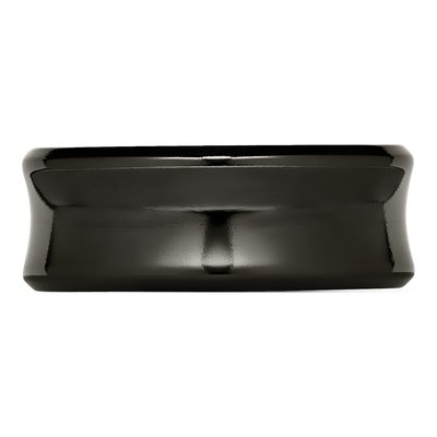 Titanium 9mm Black Concave Wedding Band – view 4