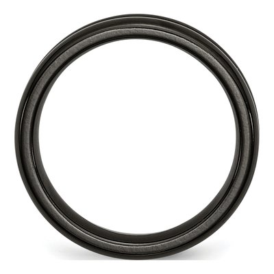 Titanium 6mm Black Domed Wedding Band – view 3