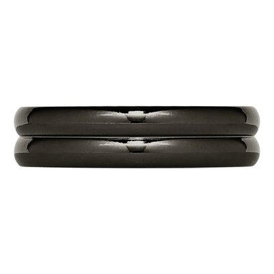 Titanium 6mm Black Domed Wedding Band – view 4