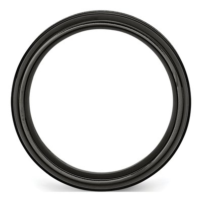 Titanium 8mm Grey Black Wedding Band – view 3