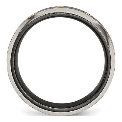 Titanium 1/10 ct tw Diamond Wedding Band – view 3