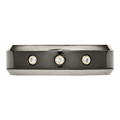 Titanium 1/10 ct tw Diamond Wedding Band – view 5
