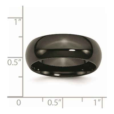 Titanium 8mm Black Wedding Band – view 8