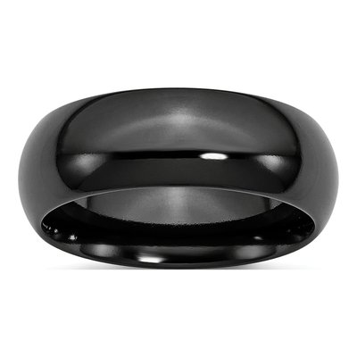 Titanium 8mm Black Wedding Band