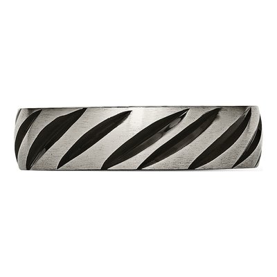 Black Titanium 6mm Grooved Wedding Band – view 4