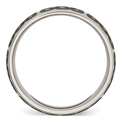 Men's Titanium Celtic Laser Design 8mm Wedding Band – view 4