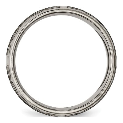 Titanium 8mm Celtic Laser Design Wedding Band – view 4