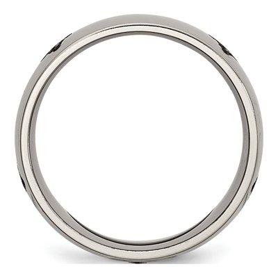 Titanium 8mm Masonic Laser Design Wedding Band – view 4