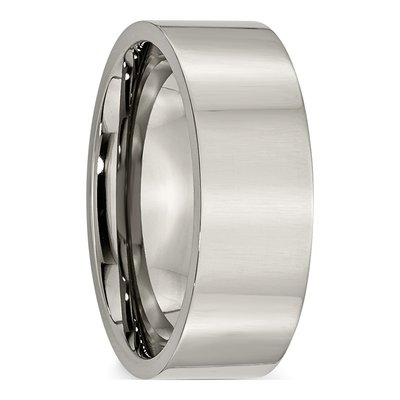 Titanium 8mm Flat Comfort-Fit Wedding Band – view 7
