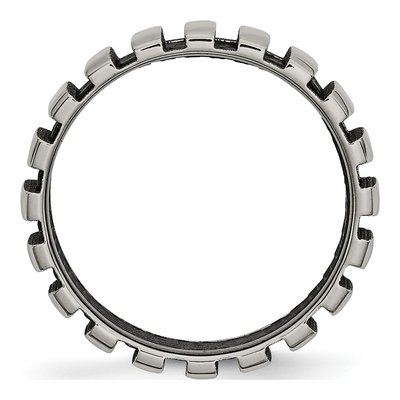 Black Titanium 6mm Wire Wedding Band – view 3