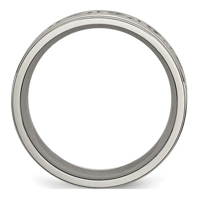 Titanium 9mm Scroll Wedding Band – view 4