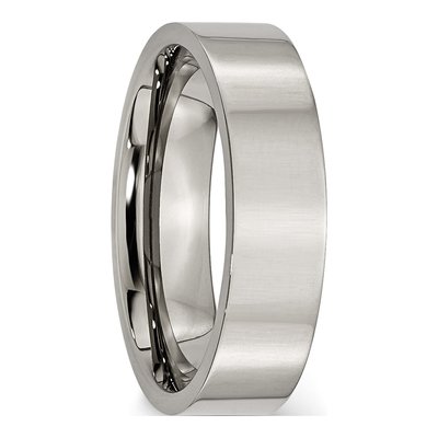 Titanium 6mm Flat Wedding Band – view 6
