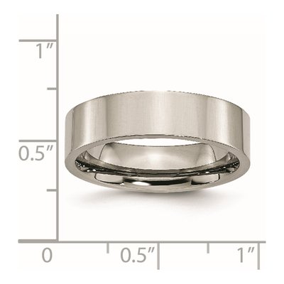 Titanium 6mm Flat Wedding Band – view 8