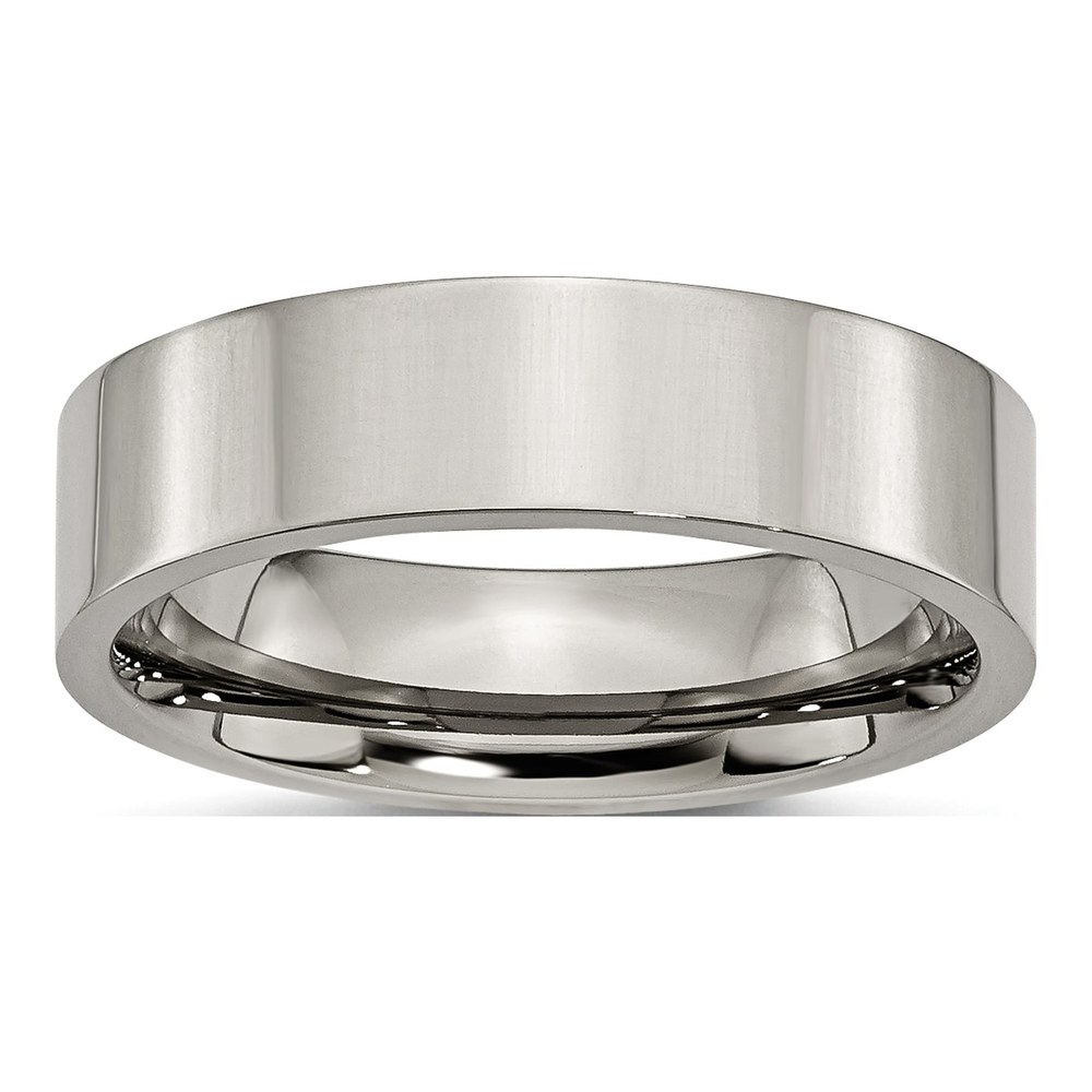 Titanium 6mm Flat Wedding Band