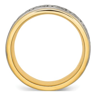 Titanium 8mm IP Scroll Wedding Band – view 4