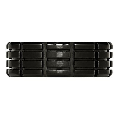Black Titanium 8mm Grooved Wedding Band – view 4
