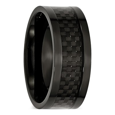 Black Titanium 9mm Black Comfort-Fit Wedding Band – view 6