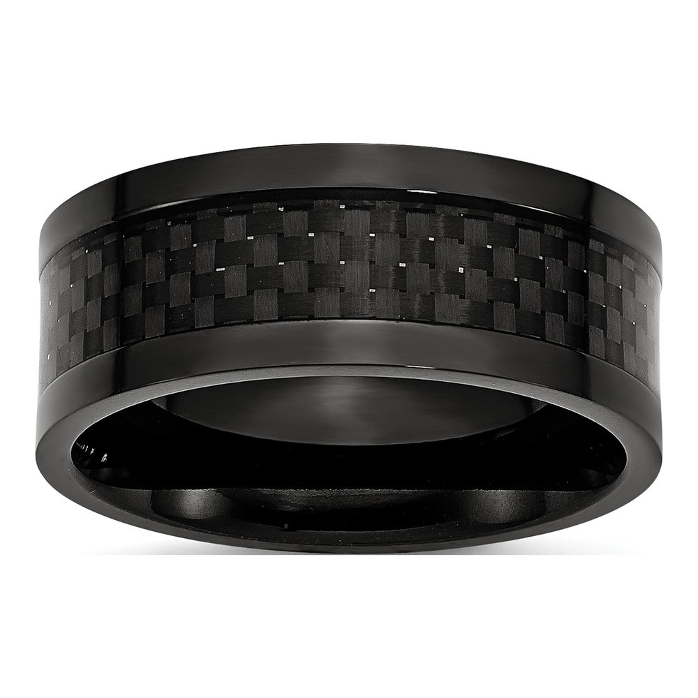 Black Titanium 9mm Black Comfort-Fit Wedding Band
