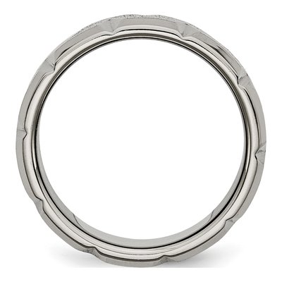 Titanium 8mm Beveled Wedding Band – view 3