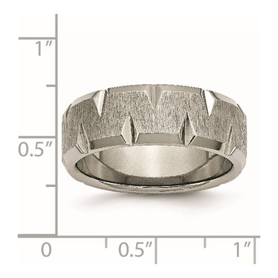 Titanium 8mm Beveled Wedding Band – view 7