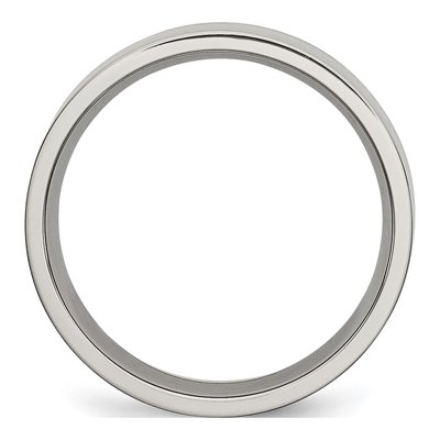 Titanium 6mm Flat Comfort-Fit Wedding Band – view 3