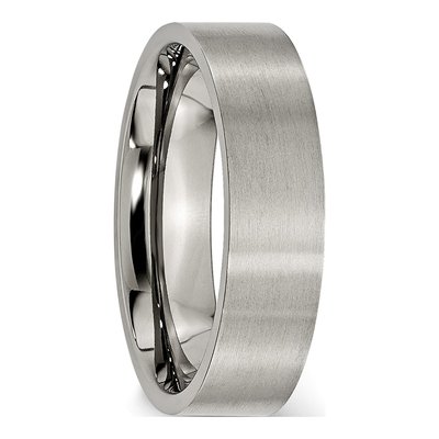 Titanium 6mm Flat Comfort-Fit Wedding Band – view 5