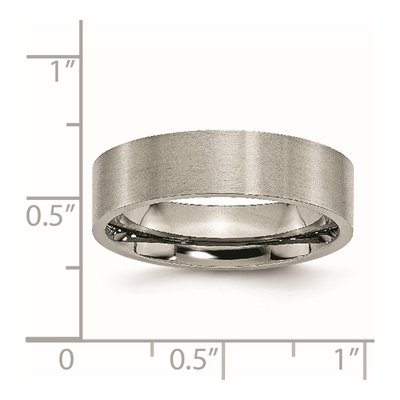 Titanium 6mm Flat Comfort-Fit Wedding Band – view 7