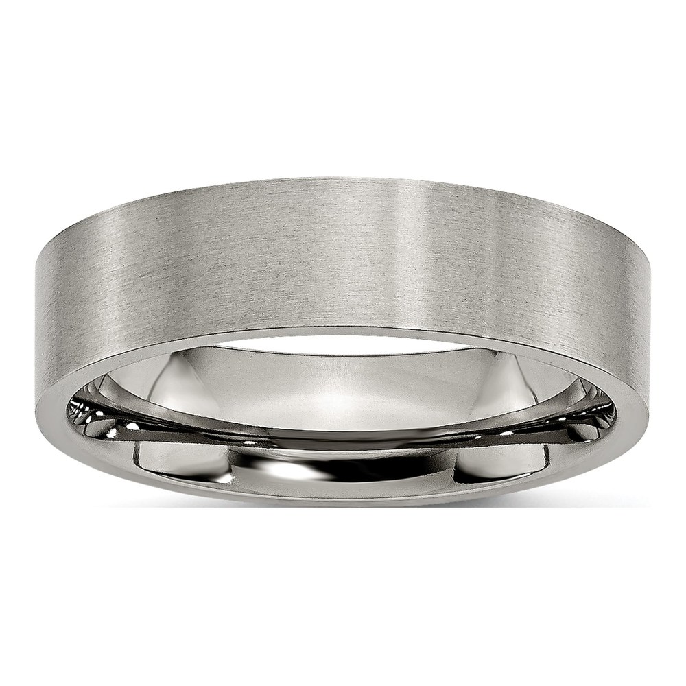 Titanium 6mm Flat Comfort-Fit Wedding Band