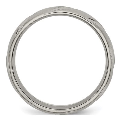 Titanium 6mm Swirl Wedding Band – view 3