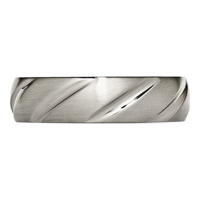 Titanium 6mm Swirl Wedding Band – view 4