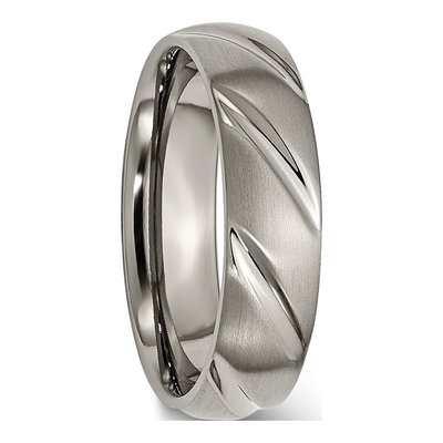 Titanium 6mm Swirl Wedding Band – view 5