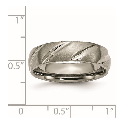 Titanium 6mm Swirl Wedding Band – view 7